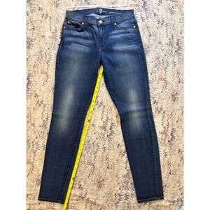 7 FOR ALL MANKIND Wm 29 Gwenevere Body Contouring Faded Whiskering Jeans